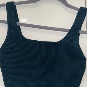 Aritzia Navy Ribbed Tank Top